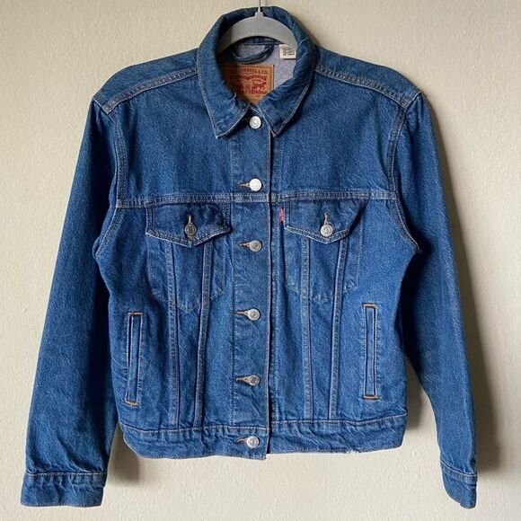 Levi’s Ex-Boyfriend Cotton Denim Trucker Jacket Size S - Picture 5 of 8